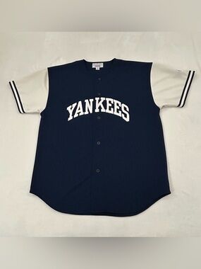 Vintage Y2K Starter New York Yankees MLB Baseball Navy Blue Jersey Men’s XL